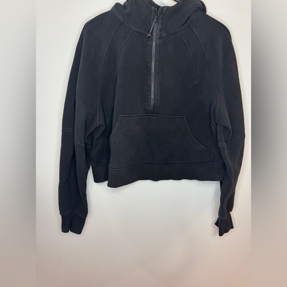 Pre-Owned MD/LG Lululemon Scuba Oversized Half-Zip Hoodie in Black - Picture 3 of 12
